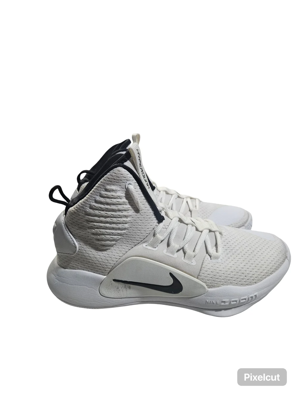 Nike Zom Hyperdunk X TB AR0467-100 White Black Basketball Shoes Size 6